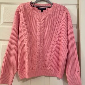 Tommy Hilfiger Pink Cable Knit Sweater